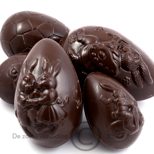 Grote eieren pure chocolade - 250 gram